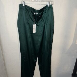 WAYF NWT Wide Leg‎ Emerald Pants Sz XL Holiday Party Dressy